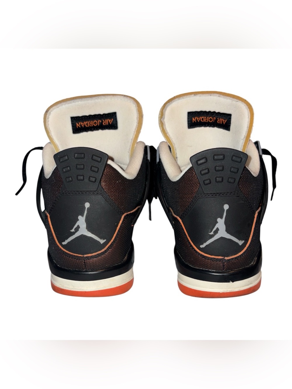 Jordan women Black and Orange Low-Top Athletic Sneakers - Picture 2 of 7